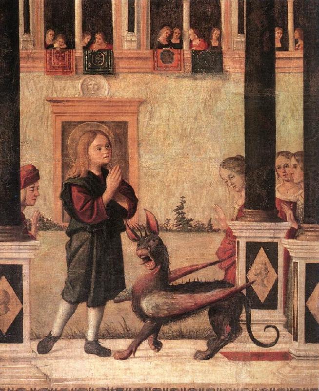 The Daughter of of Emperor Gordian is Exorcised by St Triphun (detail) dfg, CARPACCIO, Vittore